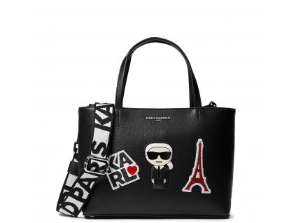 Karl Lagerfeld Kabelka Maybelle Tote Black Patch2a3