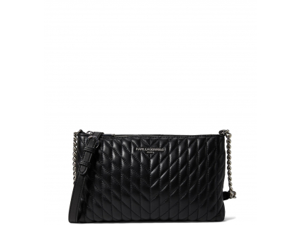 Karl Lagerfeld Kabelka Karolina Top Crossbody Black Silver2a