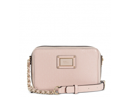 GUESS Kabelka Shannon Mini Crossbody Camera Bag Blush Golda