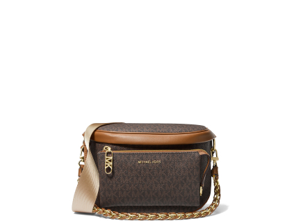 Michael Kors Slater Medium Signature Logo Sling Pack Brown Acorn2