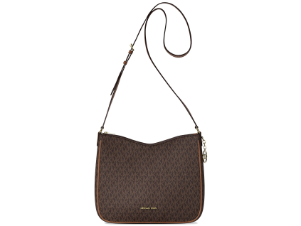 Michael kors Nayla Medium Signature Logo Messenger Bag Brown