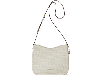 Michael kors Nayla Medium Signature Logo Messenger Bag Light Cream multi
