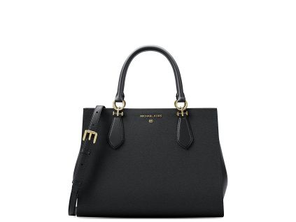 Michael Kors Marilyn Medium Saffiano Leather Satchel Black