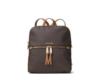 Michael Kors Rhea Medium Slim Logo Backpack Brown