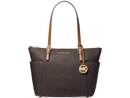 Jet Set East West Top Zip Leather Tote