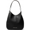 Michael Kors Lillie Chain Leather Hobo Black Silver