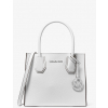 Michael Kors Kabelka Mercer Medium Pebbled Leather Crossbody Bag Optic Whitea2