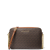 Michael Kors Jet Set Large Printed Logo Crossbody Bag Brown22