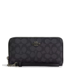 Coach Zip Around Signature Canvas Gunmetal Charcoal Black2