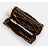 Coach Peněženka Long Zip Around Wallet In Signature Canvas With Stripe Tan Blackc