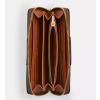 Coach Peněženka Long Zip Around Wallet In Signature Canvas With Stripe Tan Blackb