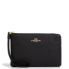 Coach Peněženka Coach Corner Zip Wristlet In pebbled leather Gold Black3233