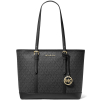 Michael Kors Kabelka Jet Set Travel Small Logo Top-Zip Tote Bag Black