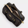 Coach Rowan Satchel Bag In Signature Canvas Gold Walnut Blackp