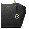 Michael Kosr Jet Set Large Signature Logo Shoulder Bag Blackad
