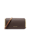 Michael Kors Jet Set Medium Signature Logo Crossbody Bag Brownaaa