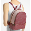 Michael Kors Rhea Medium Metallic Signature Logo Backpack Cherryxc