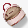 Michael Kors Rhea Medium Metallic Signature Logo Backpack Cherryb