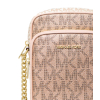 Michael Kors Jet Set Medium Metallic Signature Logo Crossbody Bag Rose Gold Multij