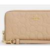 Coach Long Zip Around Wallet In Signature Leather Goldg