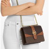 Michael Kors Kabelka Greenwich Small Color Block Signature Logo Crossbody Bag Browndr