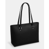 Coach Station Tote Bag Crossgrain Letaher Black Silvere