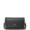 Michael Kors Kabelka Jet Set Small Pebbled Leather Smartphone Convertible Crossbody Bag Blacka
