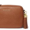 Michael Kors Jet Set Medium Pebbled Leather Crossbody Bag Luggageah