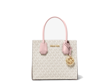 Michael Kors Mercer Medium Logo and Leather Accordion Crossbody Bag Brownaa2