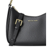 Michael Kors Jet Set Large Pebbled Leather Convertible Crossbody Bag Blackh