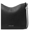 Michael Kors Nayla Medium Pebbled Leather Messenger Bag Blackz