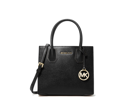 Michael Kors Kabelka Mercer Medium Pebbled Leather Crossbody Bag Blackaa