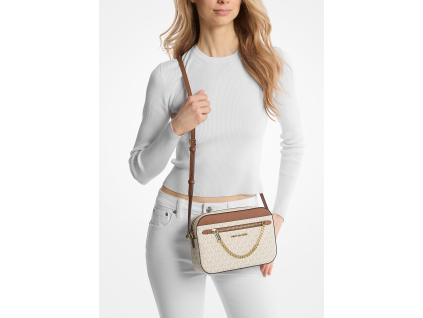 Michael Kors Kabelka Jet Set Large Logo Crossbody Bag Vanilla f