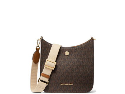 Michael Kors Briley Small Logo Messenger Bag Brown