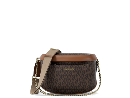 Michael Kors Kabelka Slater Medium Signature Logo Sling Pack Brown2