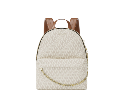 Michael Kors Batoh Slater Medium Signature Logo Light Cream Multia