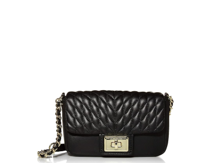 Karl Lagerfeld Womens Agyness Crossbody Black Goldz