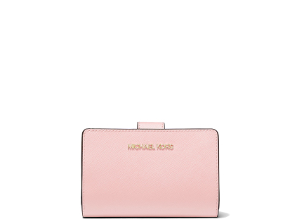 Michael Kors Peněženka Medium Crossgrain Leather Wallet Powder Blushj