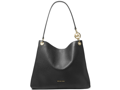 Michael Kors Christina Large Pebbled Leather Shoulder Bag Black
