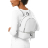 1046 1 michael kors batoh rhea zip small backpack pebble leather white