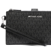 Michael Kors Peněženka Jet Set Travel Double Zip Wristlet Black Silver323