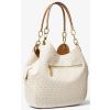 Michael Kors Lillie Signature Chain Shoulder Tote Vanilla Acorn Goldback