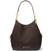 Michael Kors Lillie Signature Chain Shoulder Tote Brown Acorn Gold