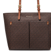 Michael Kors Kabelka Bedford Signature Pocket Tote Brown Acorn gold223