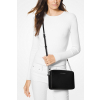 Michael Kors Kabelka Jet Set Large Saffiano Leather Crossbody Black Silverc