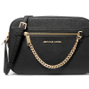 Michael Kors Jet Set Large Saffiano Leather Crossbody Bag Black2123