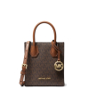 Michael Kors Kabelka Mercer Extra Small Logo and Leather Crossbody Bag Brownaa