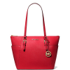 Michael Kors Charlotte Large Saffiano Leather Top Zip Tote Bag Bright Red22
