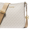 Michael Kors Jet Set Travel Small Signature Logo Messenger Bag Light Cream Multi223