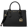 Michael Kors Sheila Medium Faux Saffiano Leather Satchel Blacka2236
